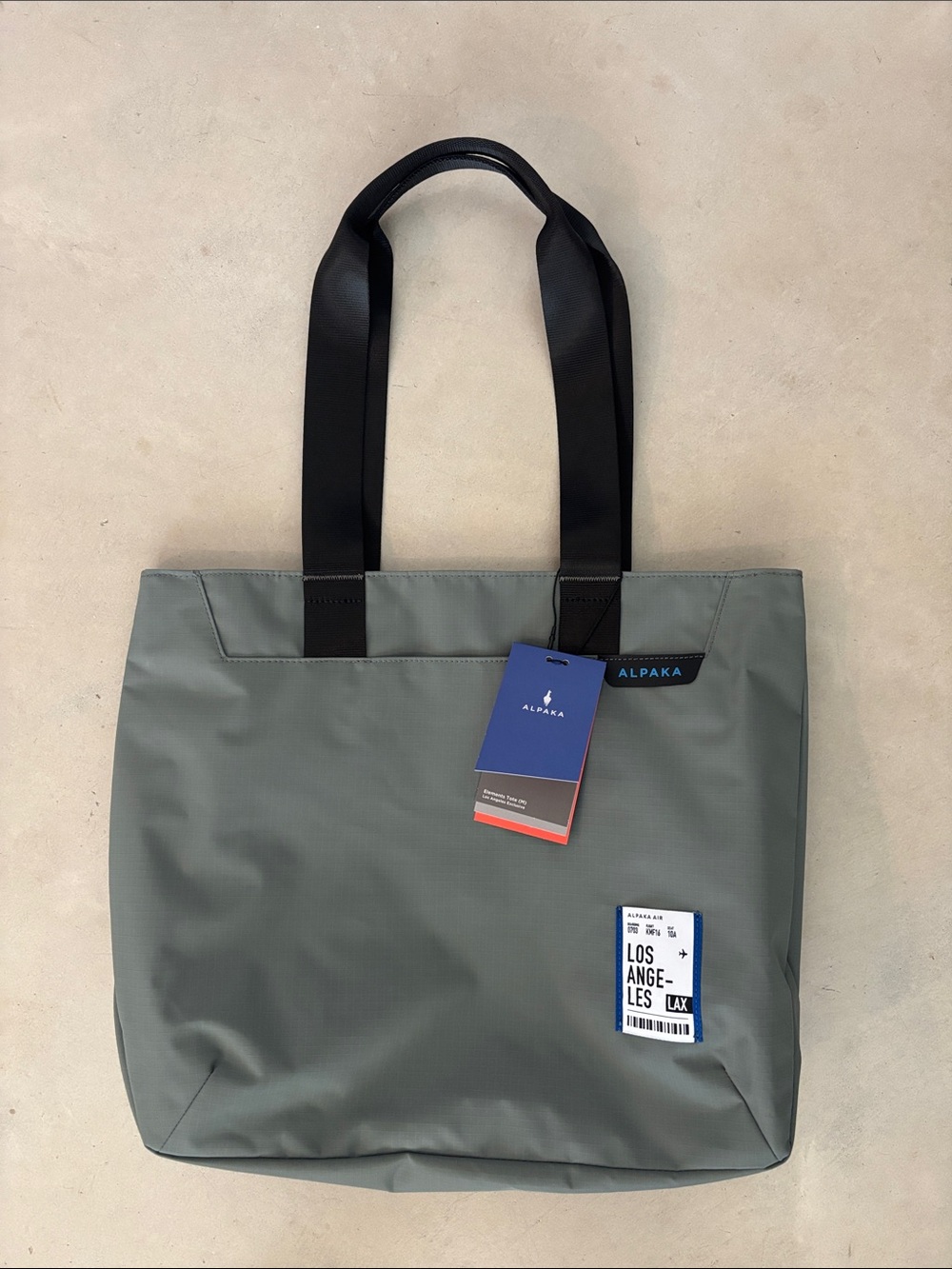 NWT Alpaka Elements (M) LA Pop Up Limited Edition Grey Axoflux 210D Tote Bag
